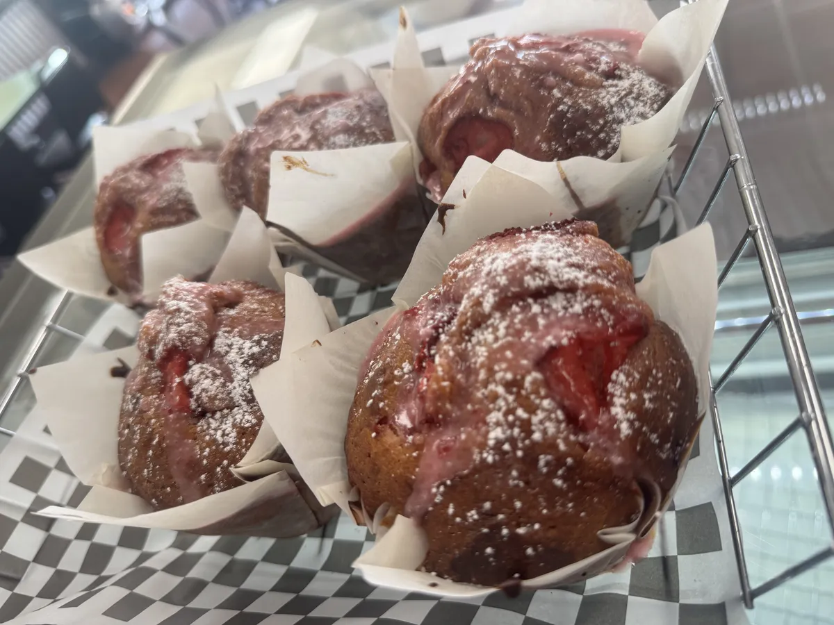 Strawberry cream cheese muffin